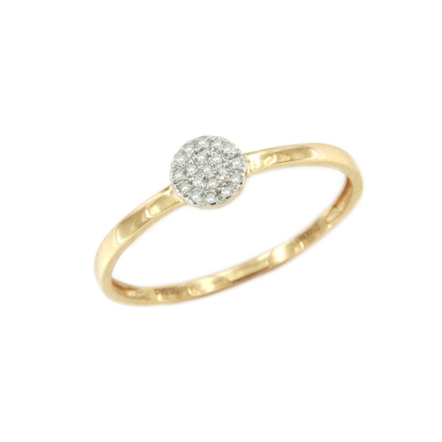 Anillo PLENY con brillantes en oro amarillo y blanco de 14 ktes.
