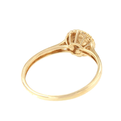Anillo NASO con brillantes en oro amarillo y blanco de 14 ktes.