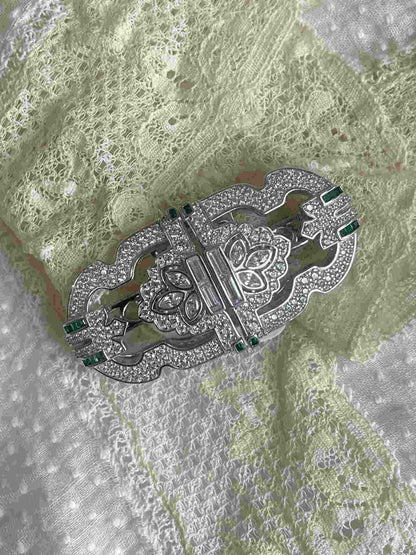 Broche LIPAN desmontable en pendientes en plata 925 y circonitas