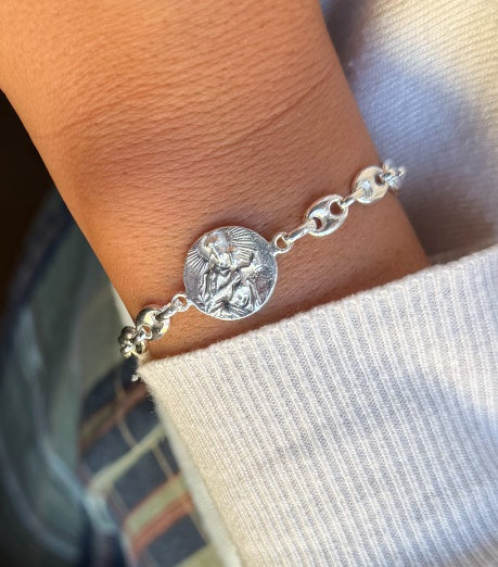 FRIDA bracelet, with colored stones in sterling silver