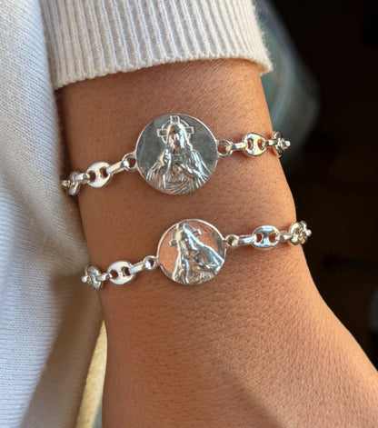 FRIDA bracelet, with colored stones in sterling silver