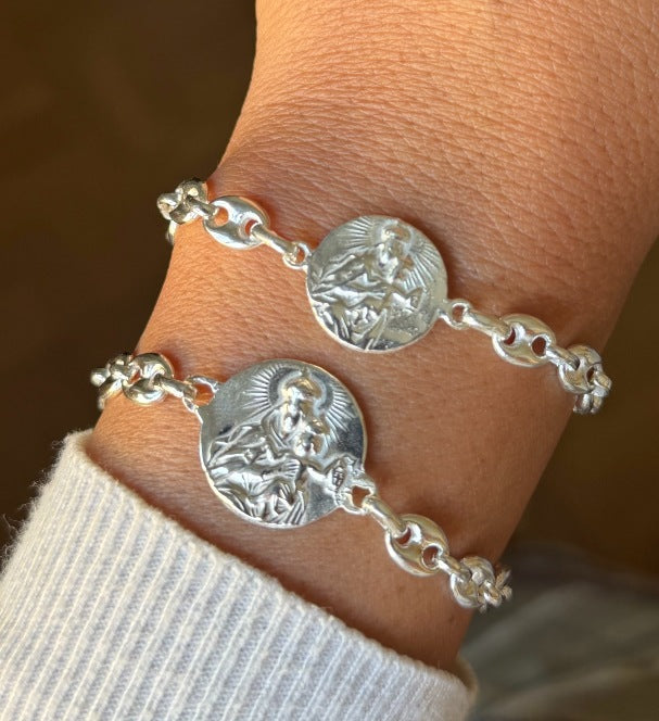 FRIDA bracelet, with colored stones in sterling silver