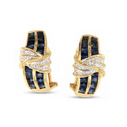 PEUMO short earrings in 18-karat yellow gold and diamonds.