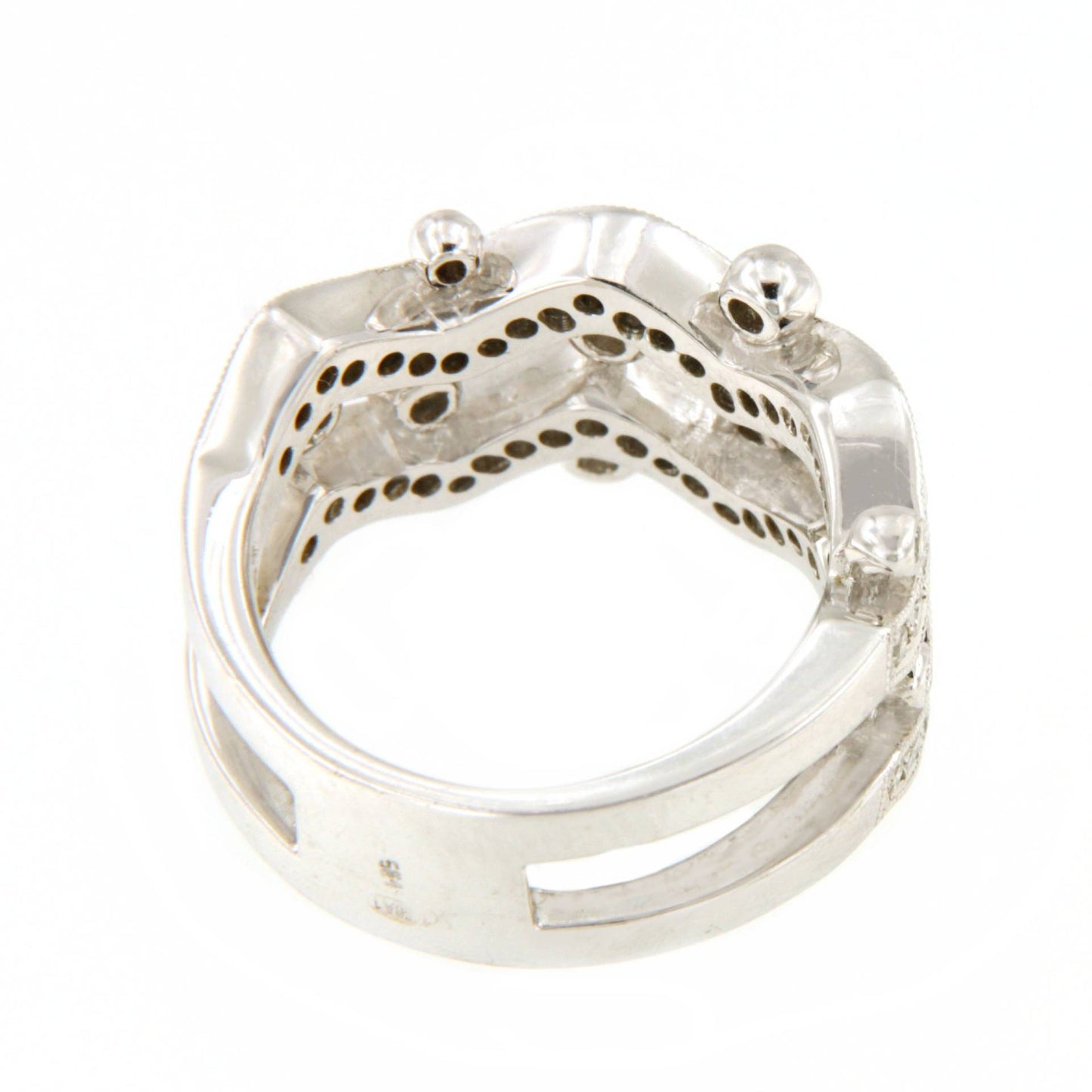 Anillo COLMENAR alianzas de brillantes oro blanco de 18 ktes