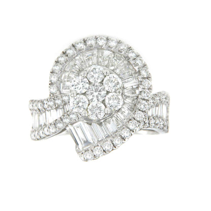 BOLZANO, white gold ring with diamonds