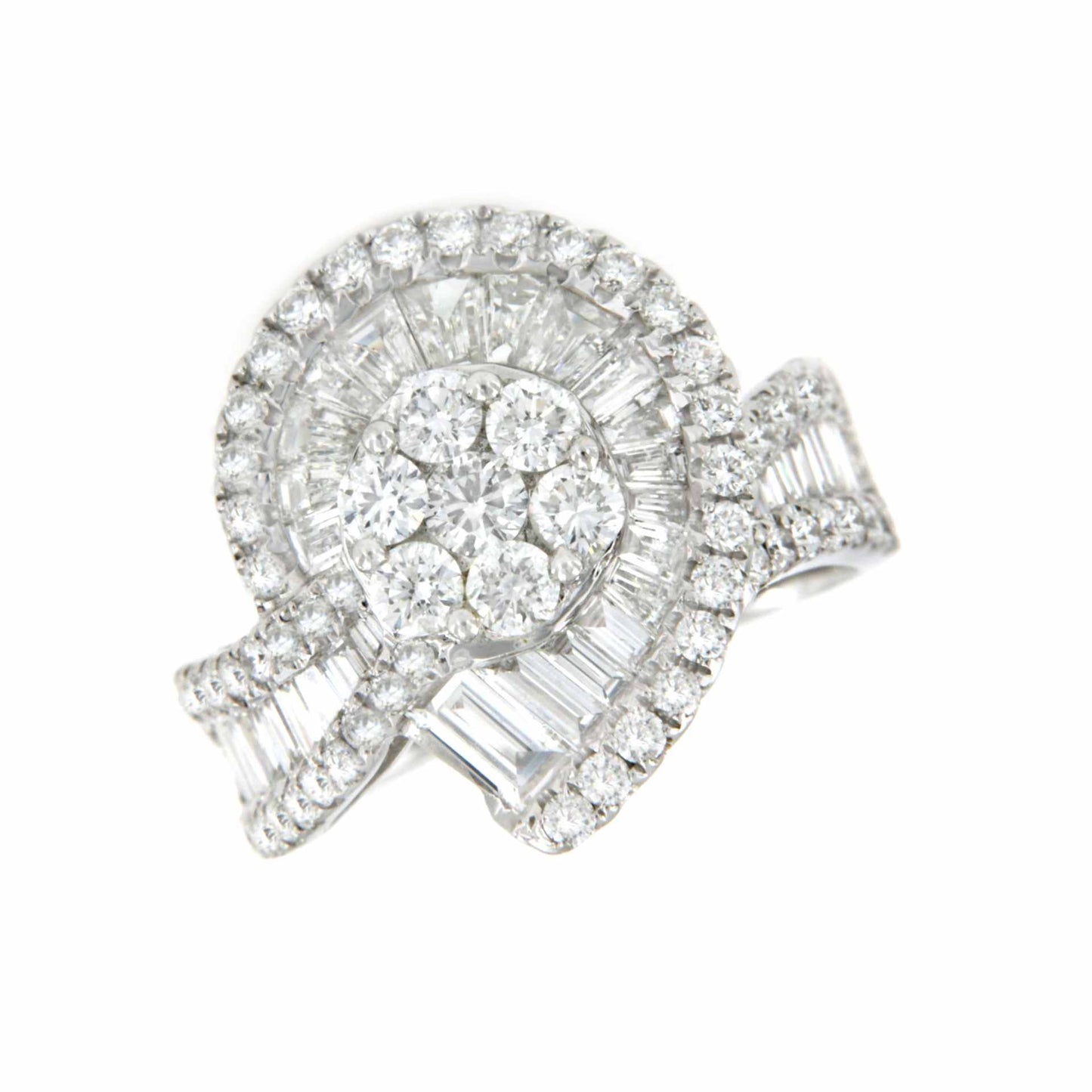 BOLZANO, white gold ring with diamonds