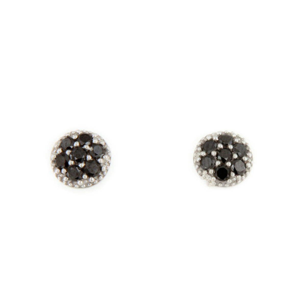 Pendientes PESARO  dormilones desmontables en oro blanco 18 ktes  con piedras.