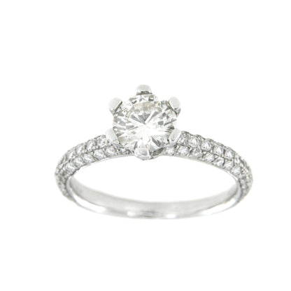AINSA, gold and diamond solitaire ring