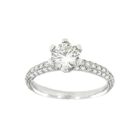 AINSA, gold and diamond solitaire ring