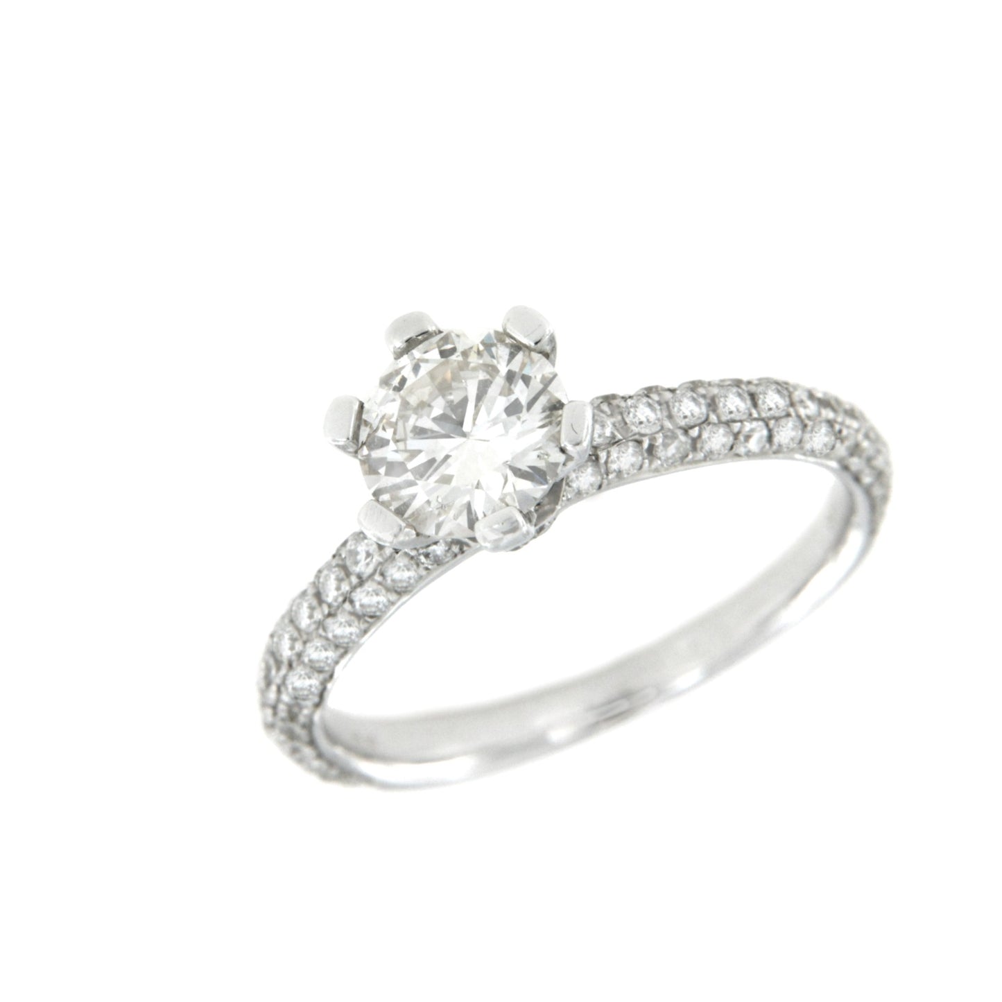 AINSA, gold and diamond solitaire ring