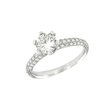 AINSA, gold and diamond solitaire ring