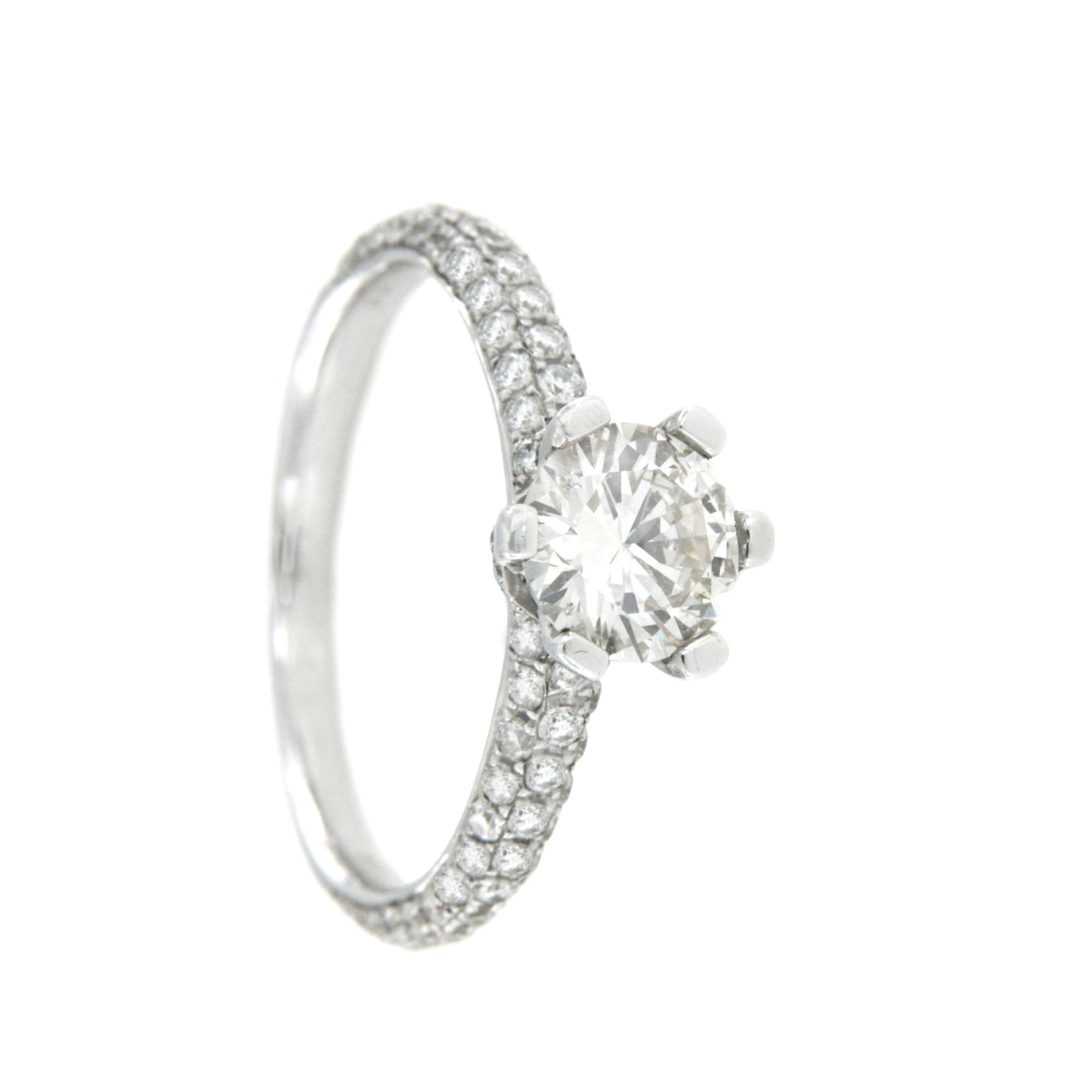 AINSA, gold and diamond solitaire ring