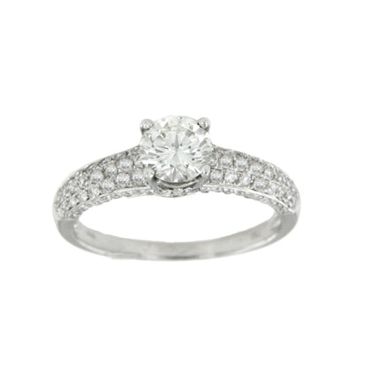 BESALU, gold and diamond solitaire ring