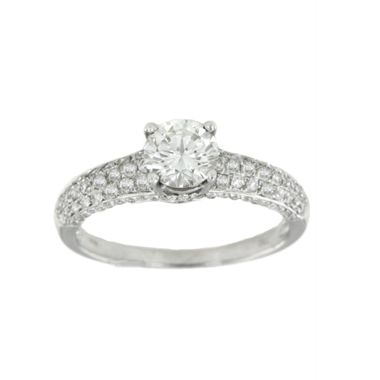 BESALU, gold and diamond solitaire ring