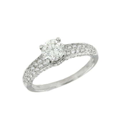 BESALU, gold and diamond solitaire ring