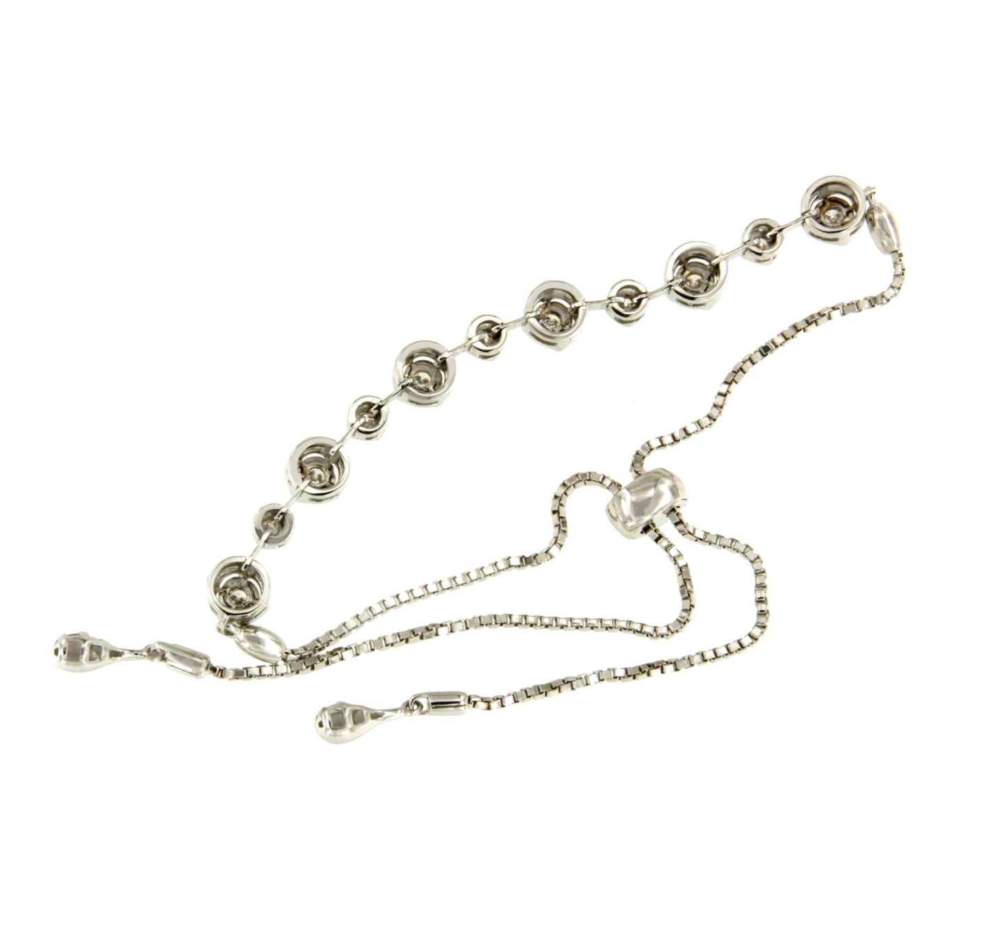 Pulsera VERSALLES de oro blanco de 18 ktes con diamates talla brillantes