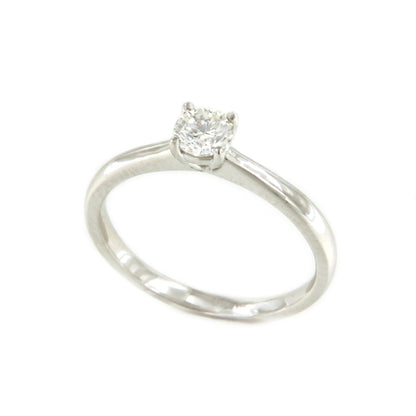 Anillo AIX-EN-PROVENCE solitario brillante en oro blanco 18 ktes