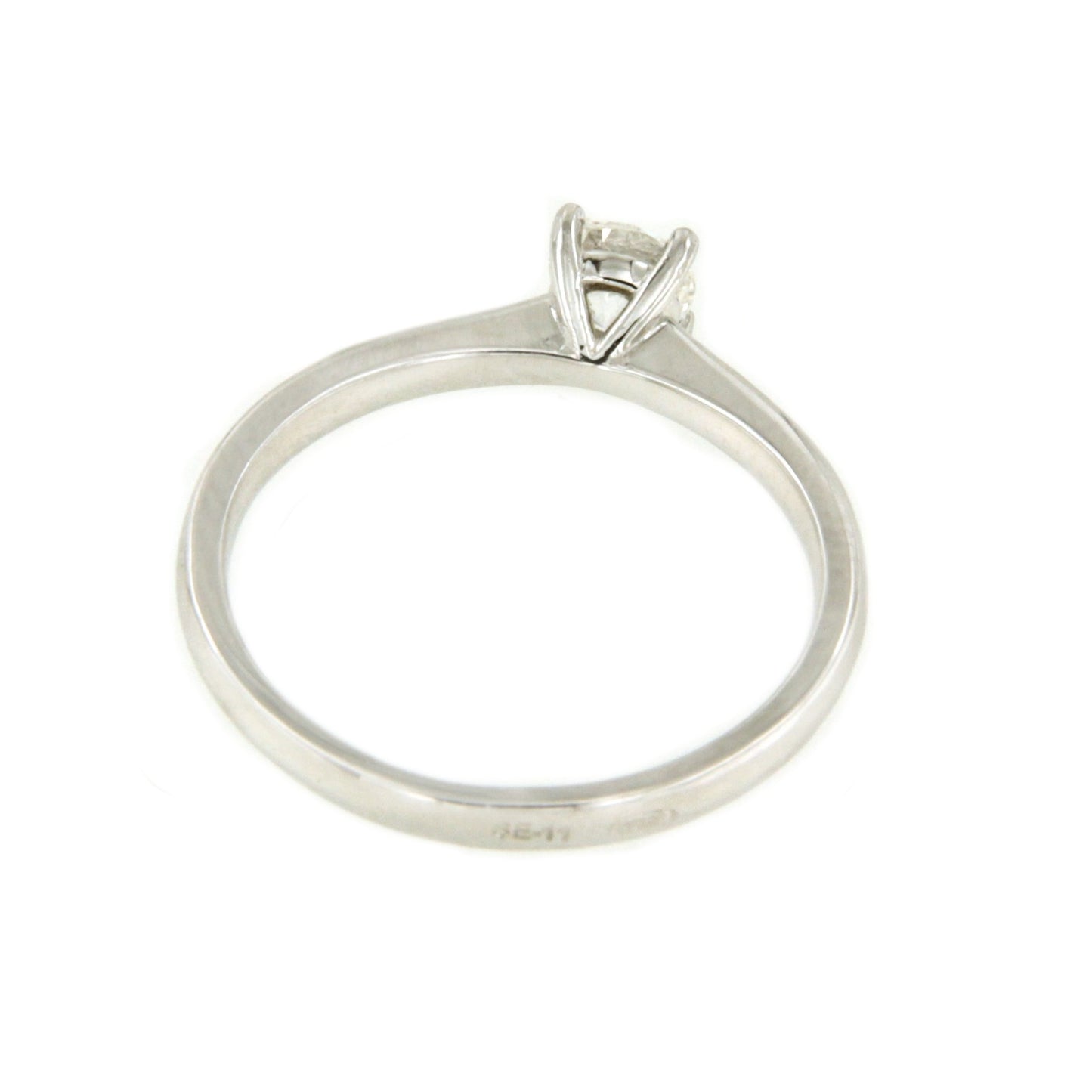 Anillo AIX-EN-PROVENCE solitario brillante en oro blanco 18 ktes