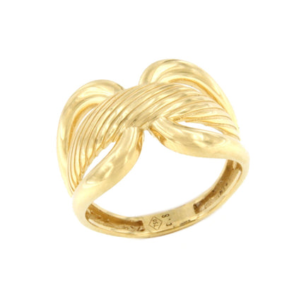 Anillo FARO de oro amarillo de 18 ktes clásico con gallones