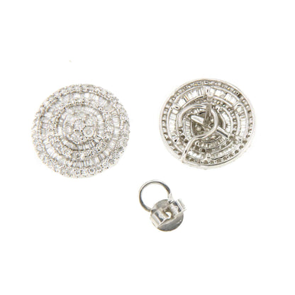 Pendientes MARIANA desmontables, oro blanco 18 ktes con brillantes