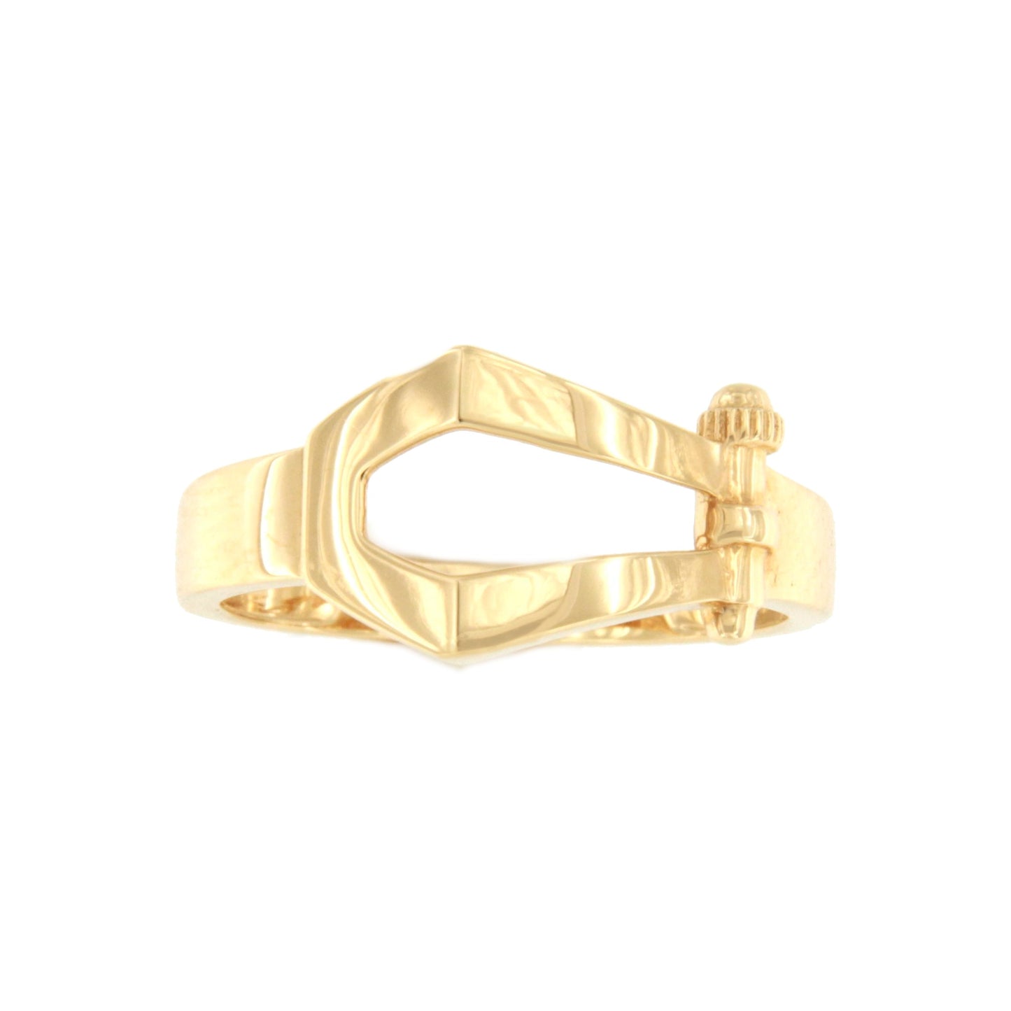 Anillo PITANGA de oro amarillo de 18 kilates forma de hebilla