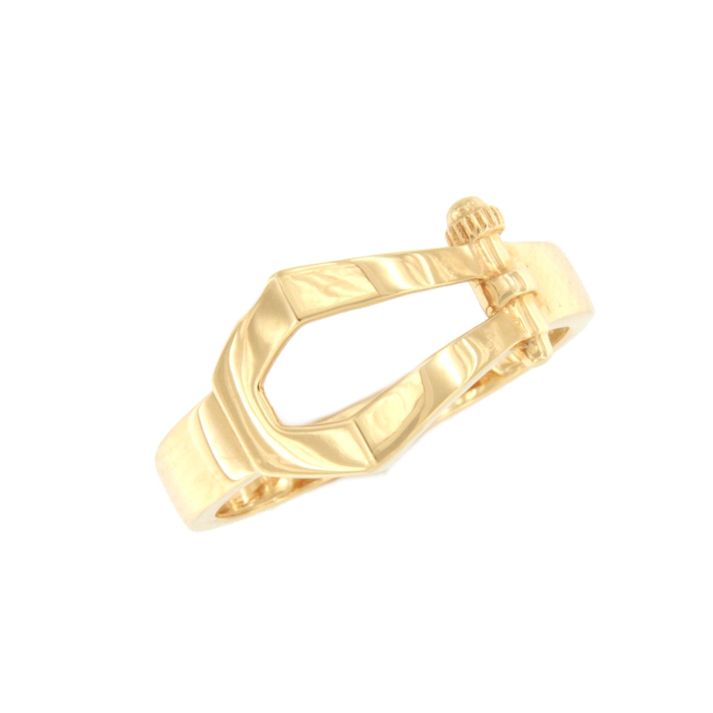 Anillo PITANGA de oro amarillo de 18 kilates forma de hebilla