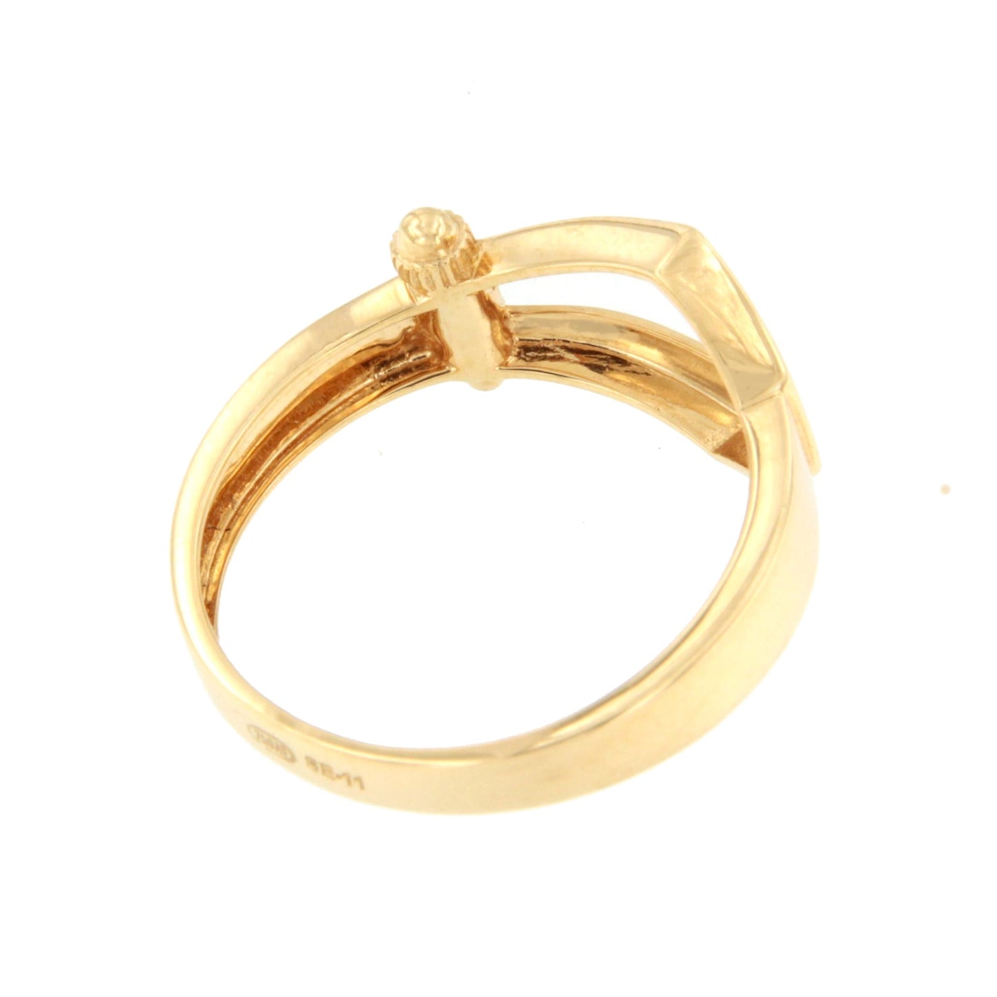 Anillo PITANGA de oro amarillo de 18 kilates forma de hebilla