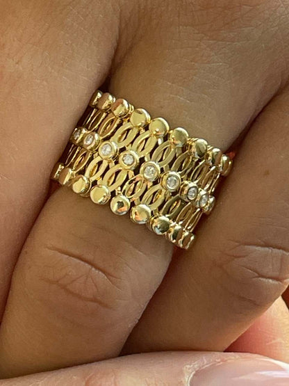 Anillo SORBUS y pulsera en brillantes de oro amarillo 18 ktes