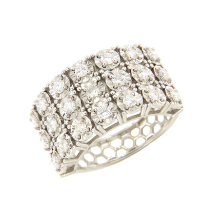 Anillo PASSAU alianzas en oro blanco 18 ktes con brillantes.