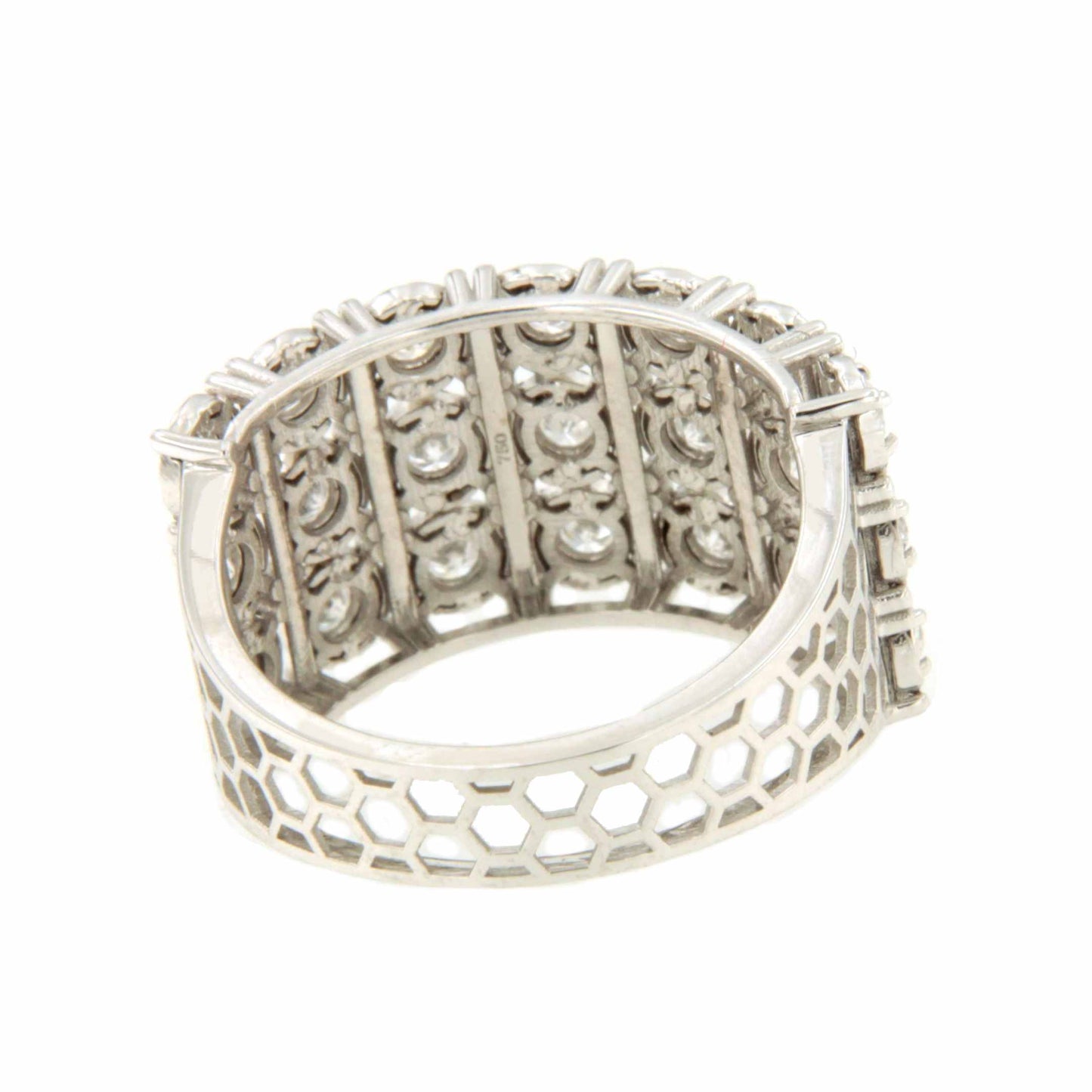 Anillo PASSAU alianzas en oro blanco 18 ktes con brillantes.