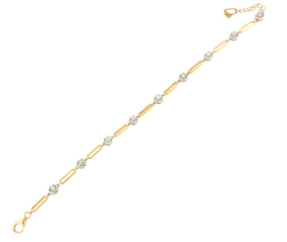 Pulsera ARONIA en oro blanco y amarillo de 18 ktes con brillantes