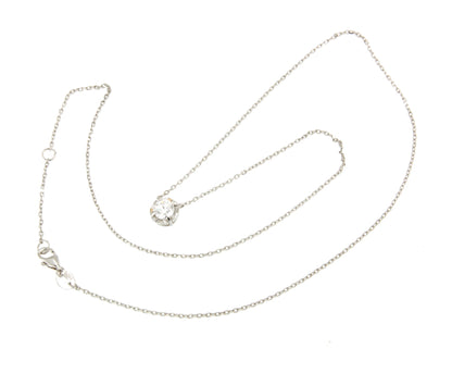 Cadenita LINZ de oro blanco de 18 Kilates con solitario de brillante.