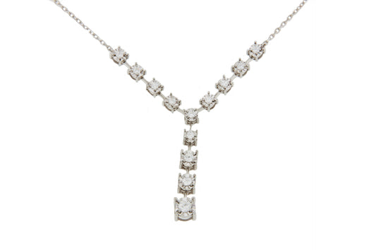 AKEE choker with riviere-style diamond centers in white gold