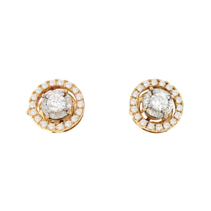 MUNICH detachable earrings in 18k yellow and white gold with diamonds.