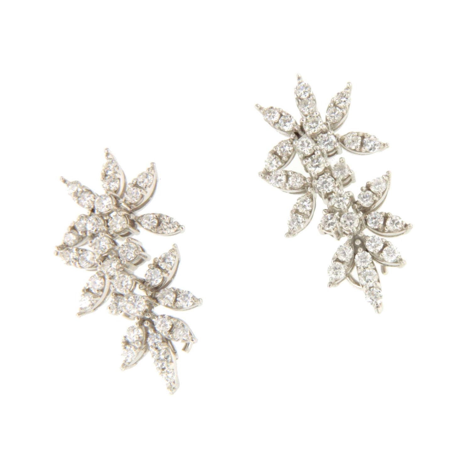 Pendiente MOORS desmontables de oro blanco 18 ktes con brillantes