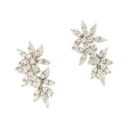 Pendiente MOORS desmontables de oro blanco 18 ktes con brillantes