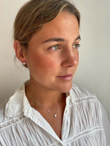 HARROW choker pendant rosette baguettes 18k white gold and diamonds