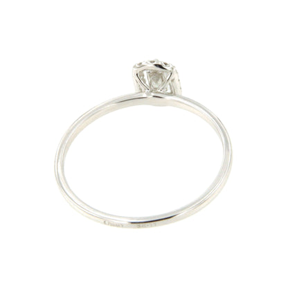Anillo HAMPTON roseta en oro blanco 18 ktes con brillantes y baguettes.