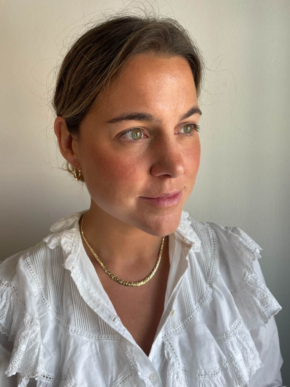 LUENA gargantilla eslabones en disminución barbada oro amarillo 18 ktes