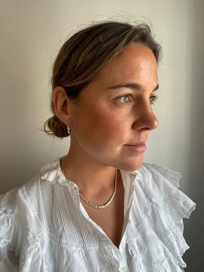 LUENA gargantilla eslabones en disminución barbada oro amarillo 18 ktes