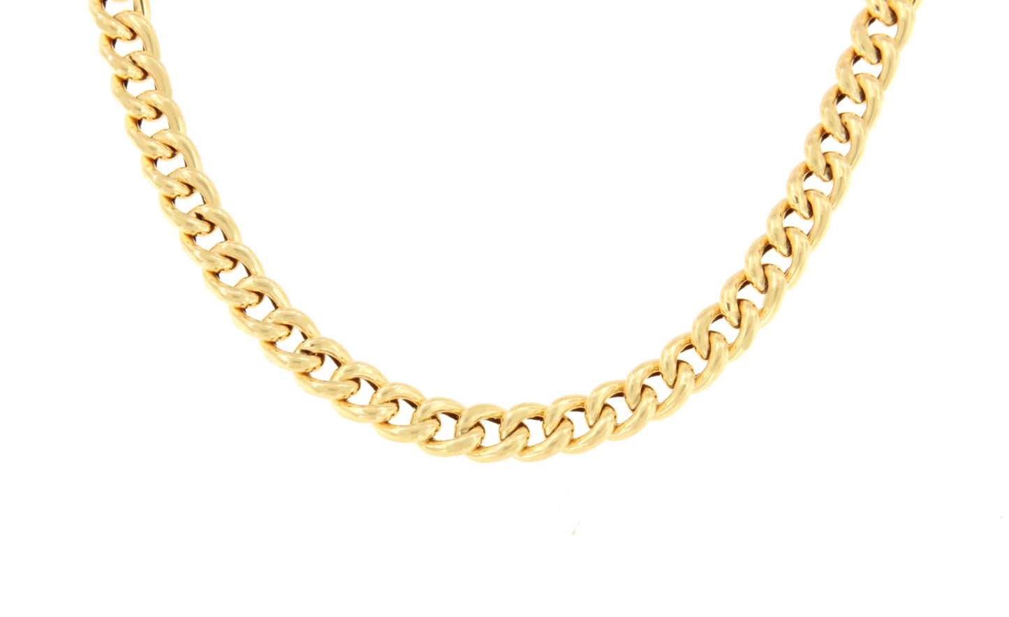 MERCURY curb choker, 2 sizes, 18k gold links
