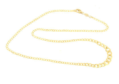DINA choker with diminishing links and curb chain in 18k yellow gold