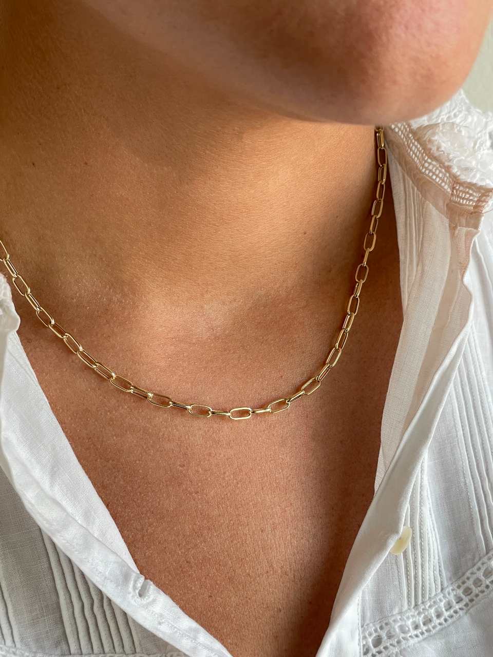 DREYER choker in 18k yellow gold with elongated links
