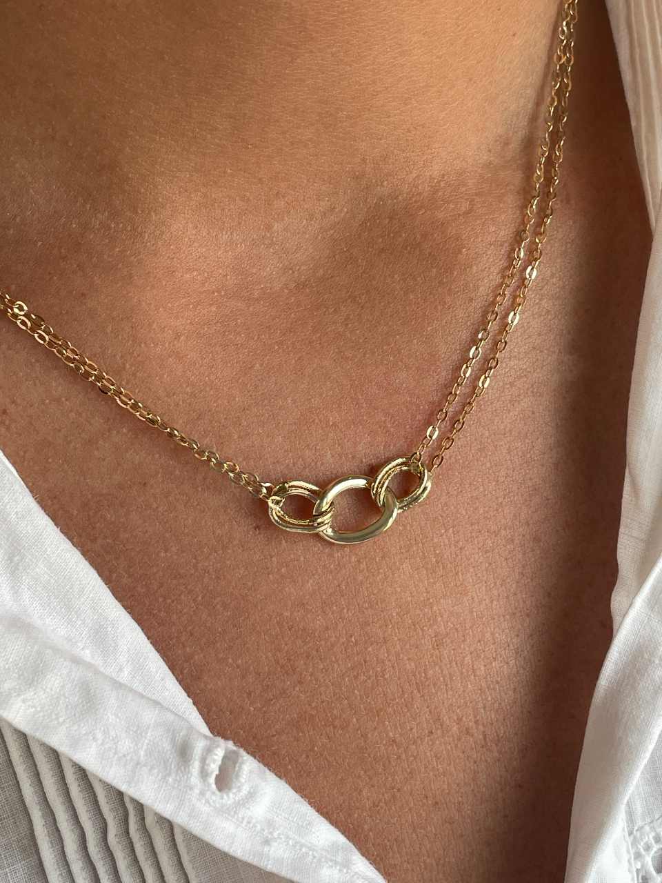 ERDAL choker in 18-karat yellow gold with cubic zirconia