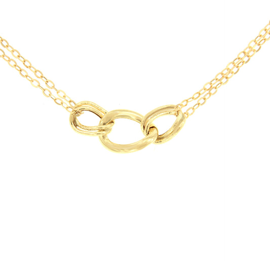 ERDAL choker in 18-karat yellow gold with cubic zirconia