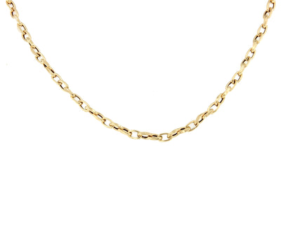 Gargantilla IOWA motivo eslabón natural en oro amarillo de 18 kilates.