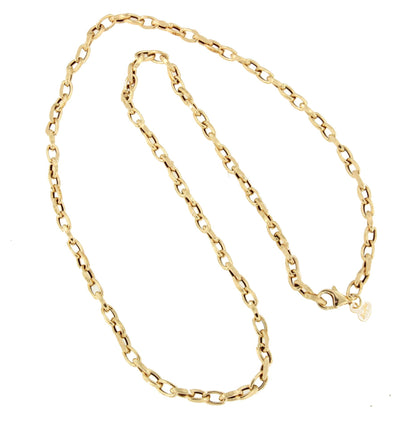 Gargantilla IOWA motivo eslabón natural en oro amarillo de 18 kilates.