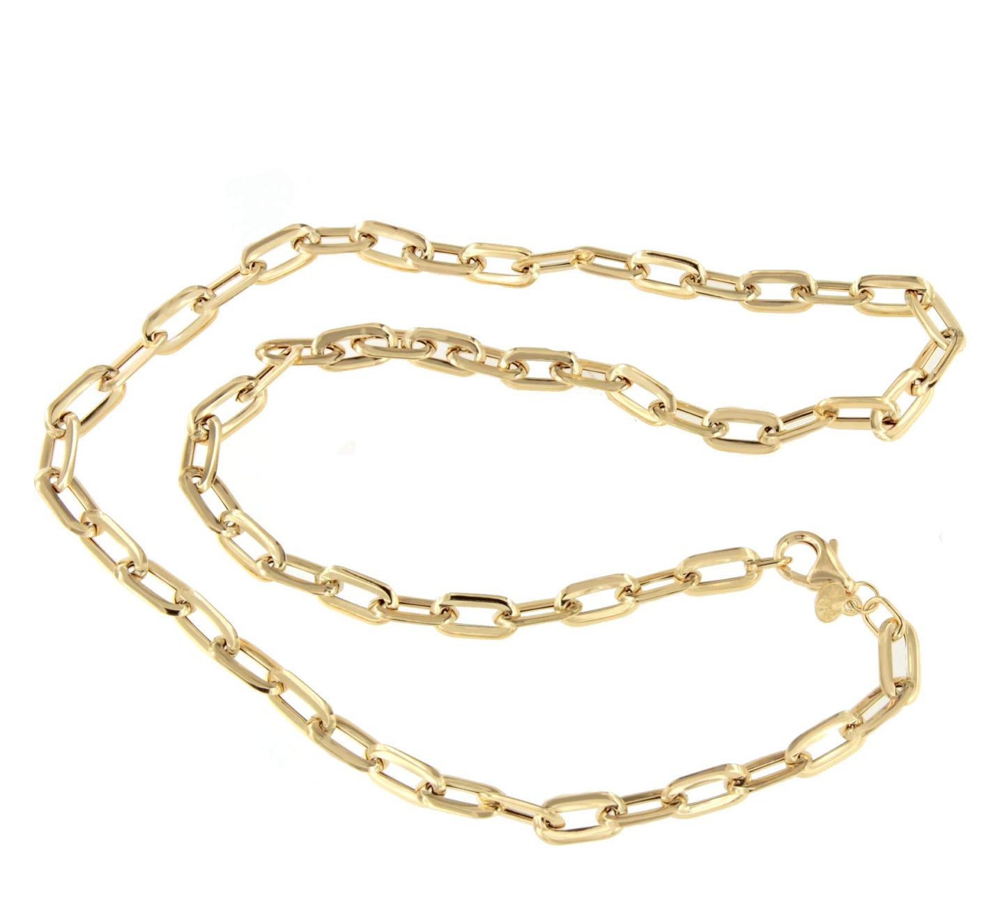 DINA choker with diminishing links and curb chain in 18k yellow gold