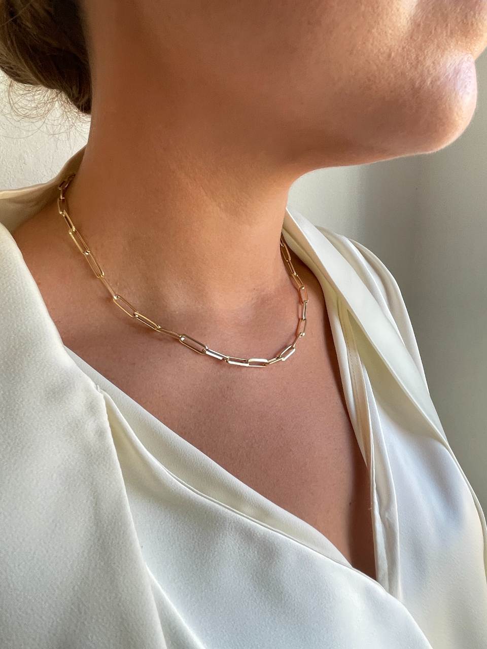 Gargantilla ONTARIO en oro amarillo de 18 ktes eslabones clasicos