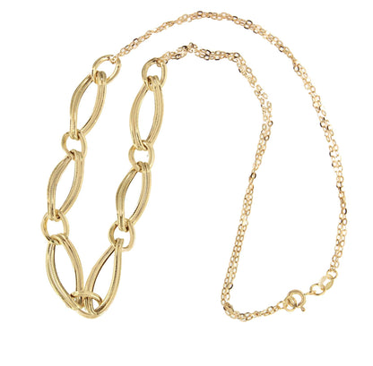 DAKOTA gargantilla eslabones barbados en oro amarillo 18 ktes.
